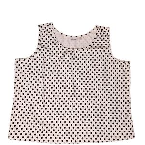 Joan Rivers Black and White Polka Dot Tank Top - NWOT
